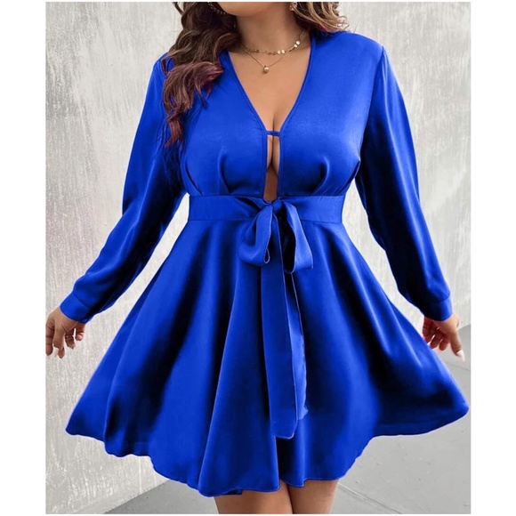 Luxe Cut out Tie Evening Party Sexy Dress - Picture 5 of 8